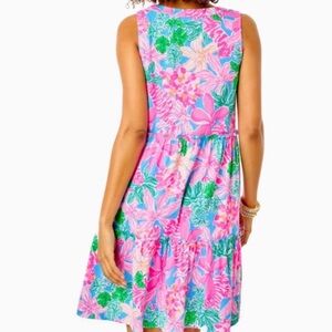 Lilly Pulitzer Pink and Green Floral Kids Dress